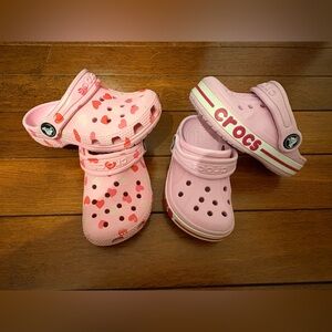CROCS Kids Pink Heart Sandals